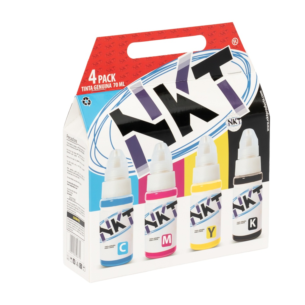 TINTA NKT 70ML 4PACK PARA CANON SERIE G