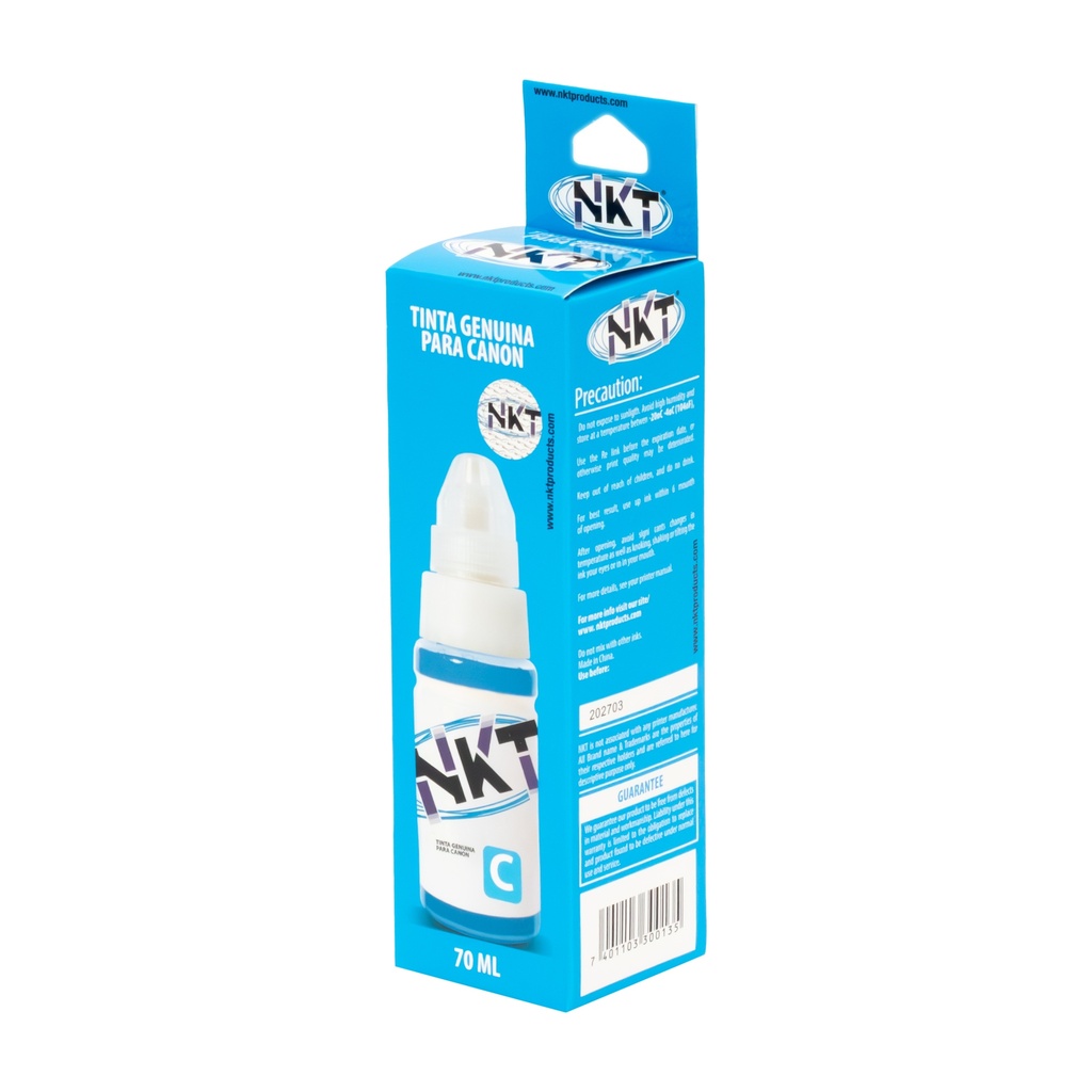 TINTA NKT 70ML CIAN PARA CANON G SERIES