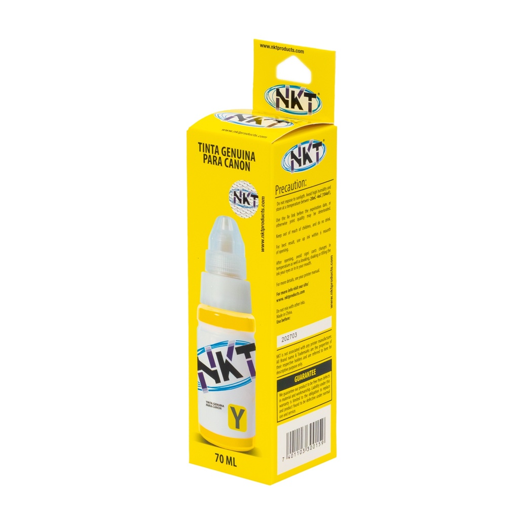 TINTA NKT 70ML YELLOW PARA CANON G SERIES